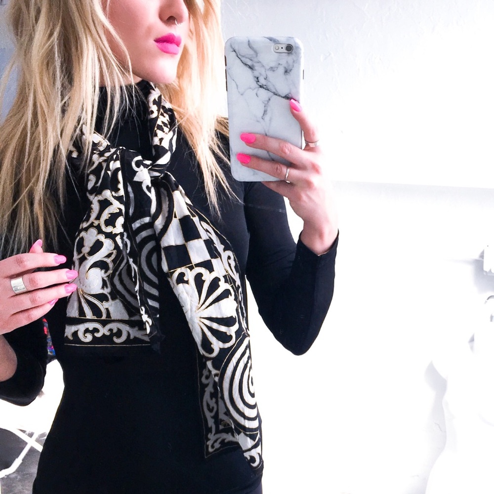 Oscar de la Renta silk scarf